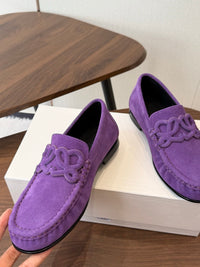 Double L Suede Loafers