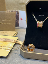 B.Zero1 Rose Gold Crystal Necklace