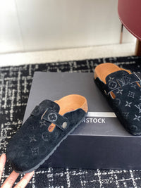 Monogram Suede Clogs