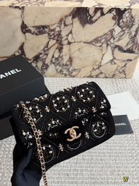 Pearl Strass Mini Flap Bag