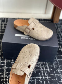Monogram Suede Clogs