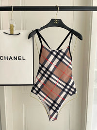 Check One-Piece Swimwear