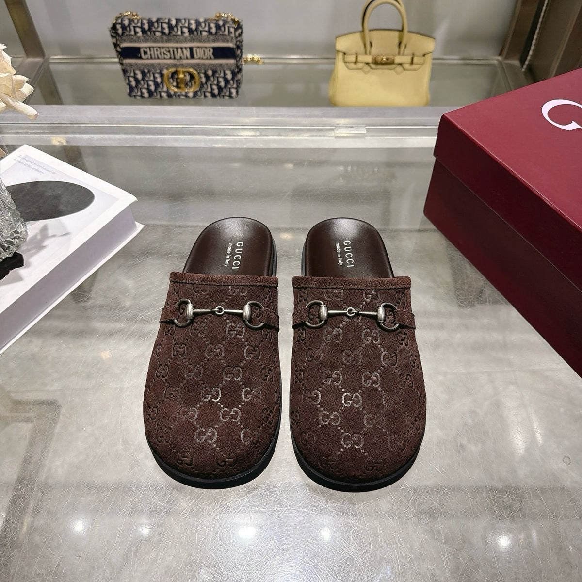 26S Horsebit Suede Mules