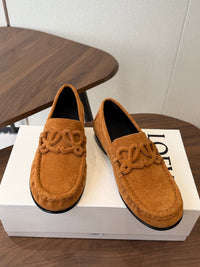 Double L Suede Loafers