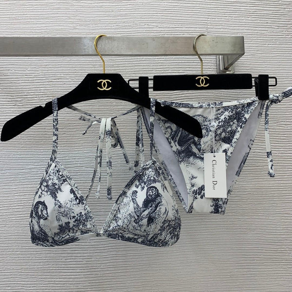 Toile de Jouy Triangle Bikini Set