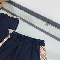 Check T-Shirt & Shorts Set
