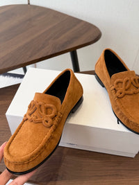 Double L Suede Loafers