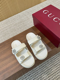Crystal Leather Sliders