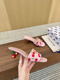 Cherry Lily Mules