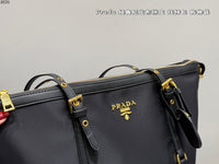Tessuto Nylon and Saffiano Tote Bag
