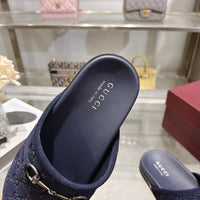26S Horsebit Suede Mules