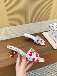 Cherry Lily Mules
