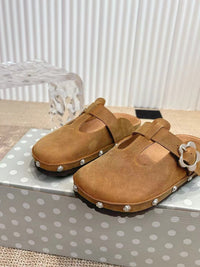 Paris Chunky Suede Clogs