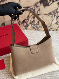 Trifolio Suede Shoulder Bag