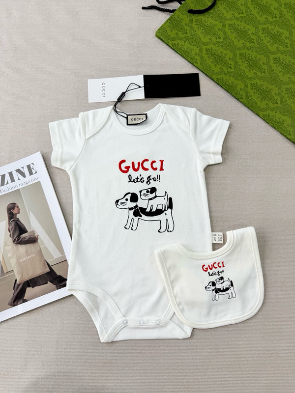 Puppy Bodysuit & Bib Set