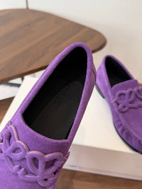 Double L Suede Loafers