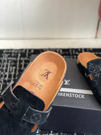 Monogram Suede Clogs