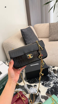 Croc Embossed Small Flap Bag