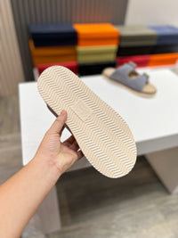 Suede Double Strap Sandals