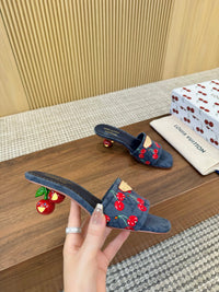 Cherry Lily Mules