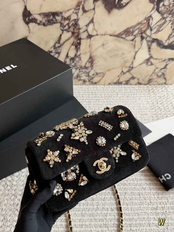 Mini Rectangle Flap Bag Velvet
