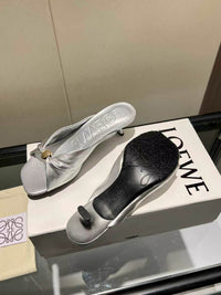 Metallic Lambskin Mules