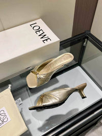 Metallic Lambskin Mules