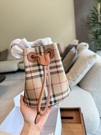 Mini Check Bucket Bag