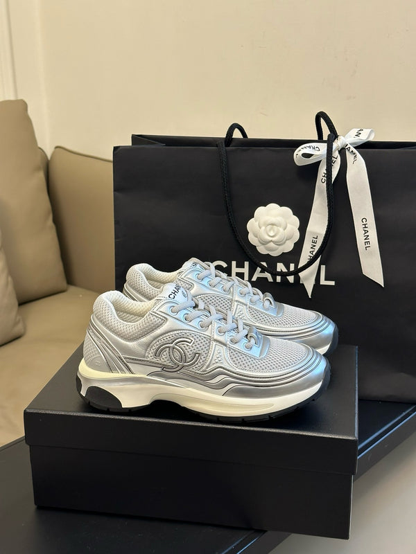 Logo Metallic Trainers