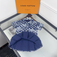 Monogram Pleated Dress