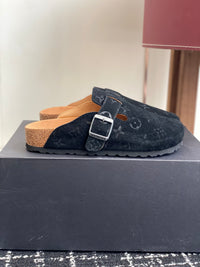 Monogram Suede Clogs