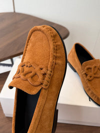 Double L Suede Loafers