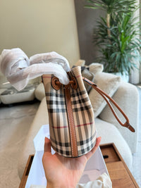 Mini Check Bucket Bag