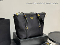 Tessuto Nylon and Saffiano Tote Bag