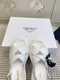 Crossover Platform Sandals