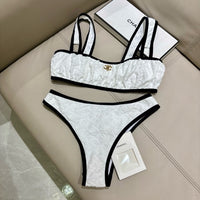 Contrast Trim Bikini Set