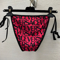 Logo Print Triangle Bikini Set