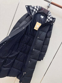 Long Hooded Down Coat
