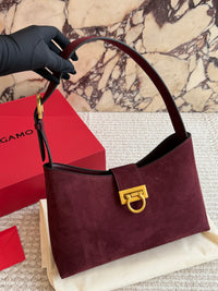 Trifolio Suede Shoulder Bag