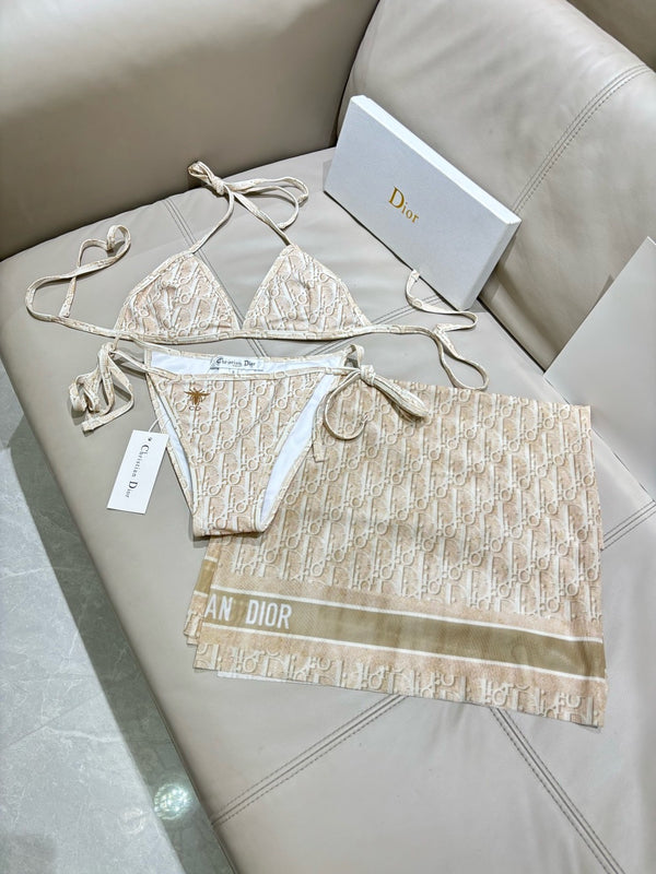 Oblique 3-Piece Bikini Set