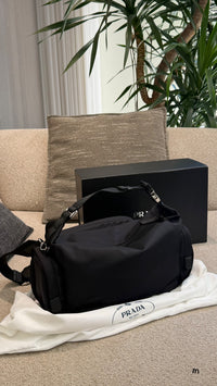 Re-Nylon and Saffiano Leather Shoulder Bag