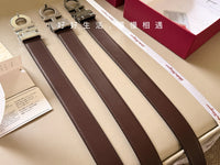 Double Gancini Reversible Leather Belt