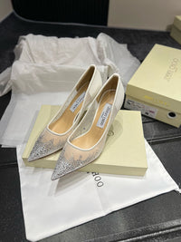 Love Embellished Mesh Pumps