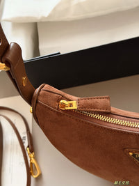 Arqué Suede Shoulder Bag
