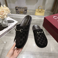 26S Horsebit Suede Mules