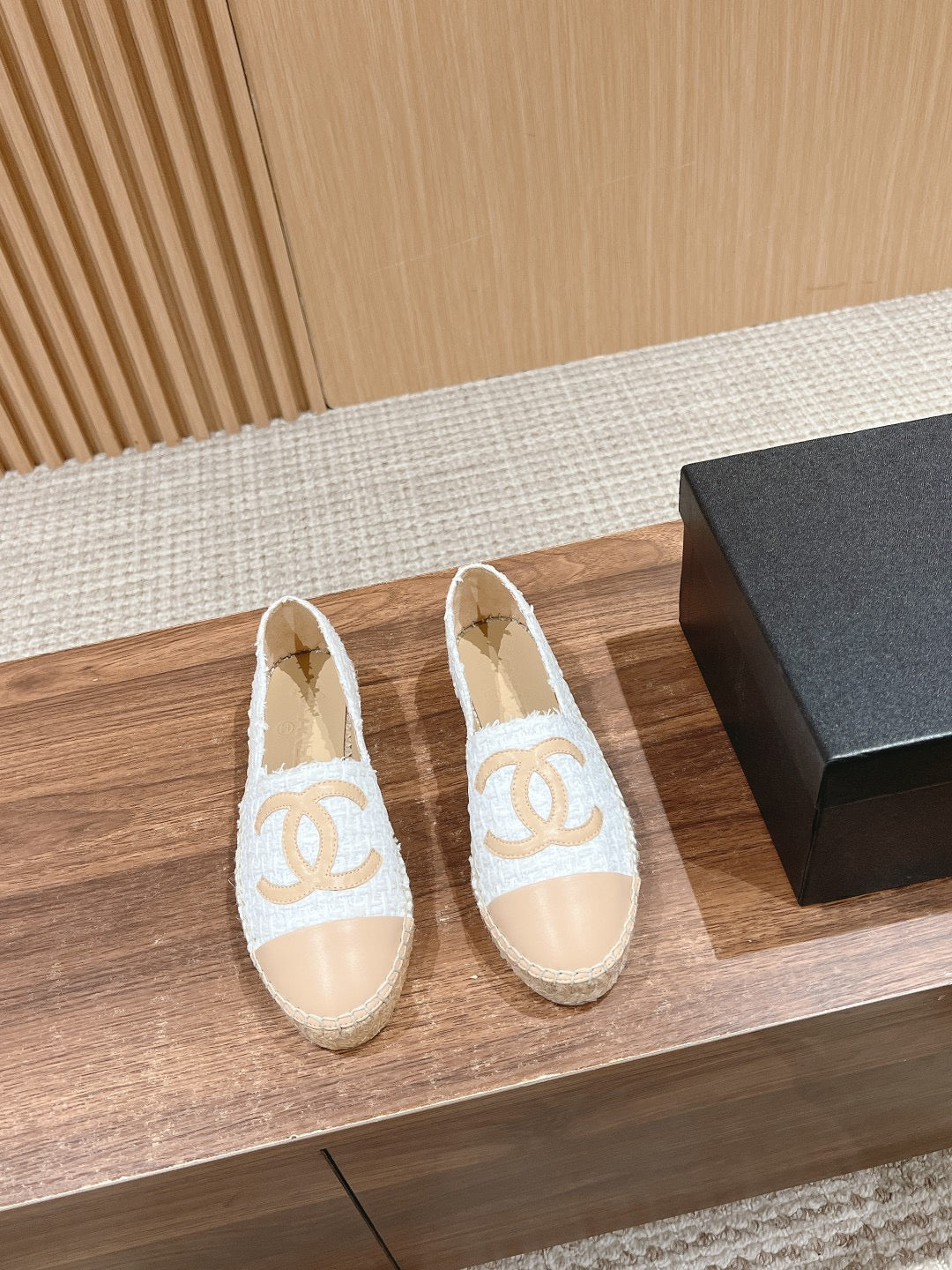 Tweed Leather Espadrilles