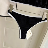 Contrast Trim Bikini Set