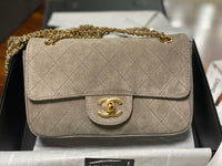 Suede Flap Bag
