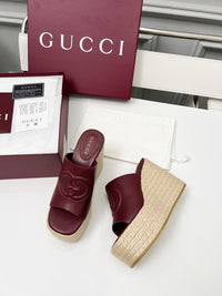Leather Espadrille Wedges