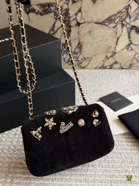 Mini Rectangle Flap Bag Velvet